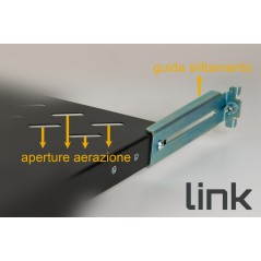 RIPIANO PER ARMADIO 19" 1 UNITA' PROFONDITA' 350 MM. (UNIVERSALE) 4 ATTACCHI (FRONTALE+POSTERIORE) COLORE NERO