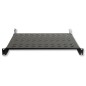 RIPIANO PER ARMADIO 19" 1 UNITA' PROFONDITA' 350 MM. (UNIVERSALE) 4 ATTACCHI (FRONTALE+POSTERIORE) COLORE NERO