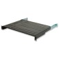 RIPIANO PER ARMADIO 19" 1 UNITA' PROFONDITA' 350 MM. (UNIVERSALE) 4 ATTACCHI (FRONTALE+POSTERIORE) COLORE NERO