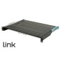 RIPIANO PER ARMADIO 19" 1 UNITA' PROFONDITA' 350 MM. (UNIVERSALE) 4 ATTACCHI (FRONTALE+POSTERIORE) COLORE NERO