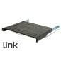 RIPIANO PER ARMADIO 19" 1 UNITA' PROFONDITA' 350 MM. (UNIVERSALE) 4 ATTACCHI (FRONTALE+POSTERIORE) COLORE NERO