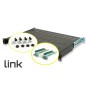 RIPIANO PER ARMADIO 19" 1 UNITA' PROFONDITA' 350 MM. (UNIVERSALE) 4 ATTACCHI (FRONTALE+POSTERIORE) COLORE NERO