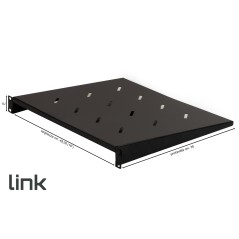 RIPIANO PER ARMADIO 19" 1 UNITA' PROFONDITA' 350 MM. (UNIVERSALE) COLORE NERO