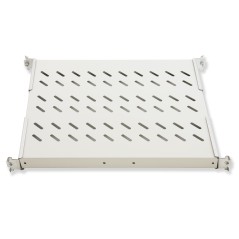 RIPIANO UNIVERSALE PER ARMADIO RACK 19" ALLUNGABILE 370-450 MM CON 4 AGGANCI GRIGIO
