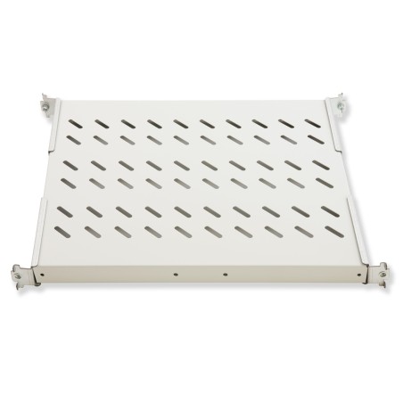 RIPIANO UNIVERSALE PER ARMADIO RACK 19" ALLUNGABILE 370-450 MM CON 4 AGGANCI GRIGIO
