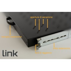 RIPIANO UNIVERSALE PER ARMADIO RACK 19" ESTRAIBILE SU BINARI TELESCOPICI 1 UNITA' NERO 370 MM.