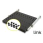 RIPIANO UNIVERSALE PER ARMADIO RACK 19" ESTRAIBILE SU BINARI TELESCOPICI 1 UNITA' NERO 370 MM. RIPIANO UNIVERSALE PER ARMADIO RACK 19" ESTRAIBILE SU BINARI TELESCOPICI 1 UNITA' NERO 370 MM.