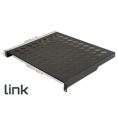 RIPIANO PER ARMADIO 19" 2 UNITA' PROFONDITA' 400 MM. (UNIVERSALE) COLORE NERO