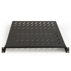 RIPIANO PER ARMADIO 19" 2 UNITA' PROFONDITA' 400 MM. (UNIVERSALE) COLORE NERO