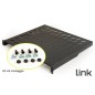 RIPIANO PER ARMADIO 19" 2 UNITA' PROFONDITA' 400 MM. (UNIVERSALE) COLORE NERO