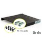 RIPIANO PER ARMADIO 19" 1 UNITA' PROFONDITA' 450 MM. (UNIVERSALE) 4 ATTACCHI (FRONTALE+POSTERIORE) COLORE NERO