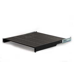 RIPIANO PER ARMADIO 19" 1 UNITA' PROFONDITA' 450 MM. (UNIVERSALE) 4 ATTACCHI (FRONTALE+POSTERIORE) COLORE NERO