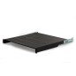 RIPIANO PER ARMADIO 19" 1 UNITA' PROFONDITA' 450 MM. (UNIVERSALE) 4 ATTACCHI (FRONTALE+POSTERIORE) COLORE NERO