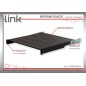 RIPIANO PER ARMADIO 19" 1 UNITA' PROFONDITA' 450 MM. (UNIVERSALE) 4 ATTACCHI (FRONTALE+POSTERIORE) COLORE NERO