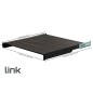 RIPIANO PER ARMADIO 19" 1 UNITA' PROFONDITA' 450 MM. (UNIVERSALE) 4 ATTACCHI (FRONTALE+POSTERIORE) COLORE NERO
