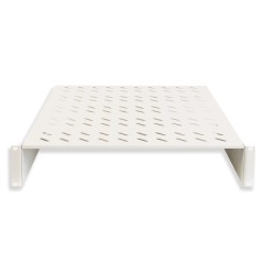 RIPIANO PER ARMADIO 19" 2 UNITA' PROFONDITA' 550 MM. (UNIVERSALE) 2 ATTACCHI (FRONTALI) COLORE GRIGIO
