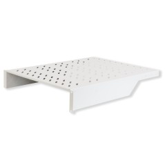 RIPIANO PER ARMADIO 19" 2 UNITA' PROFONDITA' 550 MM. (UNIVERSALE) 2 ATTACCHI (FRONTALI) COLORE GRIGIO