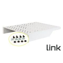 RIPIANO PER ARMADIO 19" 2 UNITA' PROFONDITA' 550 MM. (UNIVERSALE) 2 ATTACCHI (FRONTALI) COLORE GRIGIO