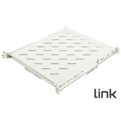 RIPIANO PER ARMADIO RACK 19" ALLUNGABILE 550 MM CON 4 AGGANCI GRIGIO