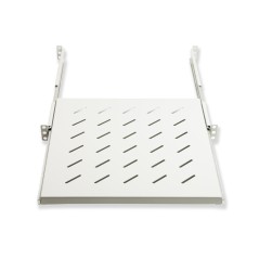RIPIANO UNIVERSALE PER ARMADIO RACK 19" ESTRAIBILE SU BINARI TELESCOPICI 1 UNITA' GRIGIO 550MM.