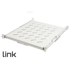 RIPIANO UNIVERSALE PER ARMADIO RACK 19" ESTRAIBILE SU BINARI TELESCOPICI 1 UNITA' GRIGIO 550MM.