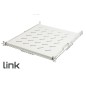RIPIANO UNIVERSALE PER ARMADIO RACK 19" ESTRAIBILE SU BINARI TELESCOPICI 1 UNITA' GRIGIO 550MM.