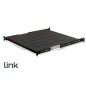 RIPIANO UNIVERSALE PER ARMADIO RACK 19" ESTRAIBILE SU BINARI TELESCOPICI 1 UNITA' NERO 550MM.