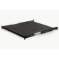 RIPIANO UNIVERSALE PER ARMADIO RACK 19" ESTRAIBILE SU BINARI TELESCOPICI 1 UNITA' NERO 550MM.
