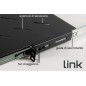 RIPIANO UNIVERSALE PER ARMADIO RACK 19" ESTRAIBILE SU BINARI TELESCOPICI 1 UNITA' NERO 550MM.