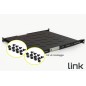 RIPIANO UNIVERSALE PER ARMADIO RACK 19" ESTRAIBILE SU BINARI TELESCOPICI 1 UNITA' NERO 550MM.