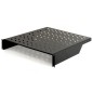 RIPIANO PER ARMADIO 19" 2 UNITA' PROFONDITA' 550 MM. (UNIVERSALE) 2 ATTACCHI (FRONTALI) COLORE NERO RIPIANO PER ARMADIO 19" 2 UNITA' PROFONDITA' 550 MM. (UNIVERSALE) 2 ATTACCHI (FRONTALI) COLORE NERO