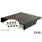 RIPIANO PER ARMADIO 19" 2 UNITA' PROFONDITA' 550 MM. (UNIVERSALE) 2 ATTACCHI (FRONTALI) COLORE NERO RIPIANO PER ARMADIO 19" 2 UNITA' PROFONDITA' 550 MM. (UNIVERSALE) 2 ATTACCHI (FRONTALI) COLORE NERO