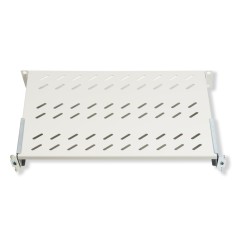 RIPIANO UNIVERSALE PER ARMADIO RACK 19" ALLUNGABILE 570 MM CON 4 AGGANCI GRIGIO