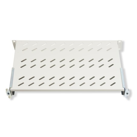 RIPIANO UNIVERSALE PER ARMADIO RACK 19" ALLUNGABILE 570 MM CON 4 AGGANCI GRIGIO