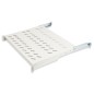 RIPIANO UNIVERSALE PER ARMADIO RACK 19" ALLUNGABILE 570 MM CON 4 AGGANCI GRIGIO