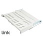 RIPIANO UNIVERSALE PER ARMADIO RACK 19" ALLUNGABILE 570 MM CON 4 AGGANCI GRIGIO