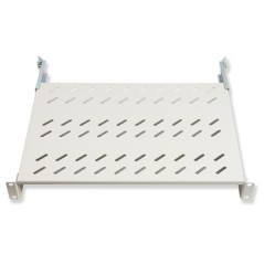 RIPIANO UNIVERSALE PER ARMADIO RACK 19" ALLUNGABILE 570 MM CON 4 AGGANCI GRIGIO