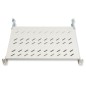 RIPIANO UNIVERSALE PER ARMADIO RACK 19" ALLUNGABILE 570 MM CON 4 AGGANCI GRIGIO