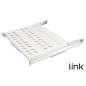 RIPIANO UNIVERSALE PER ARMADIO RACK 19" ALLUNGABILE 570 MM CON 4 AGGANCI GRIGIO