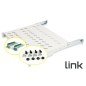 RIPIANO UNIVERSALE PER ARMADIO RACK 19" ALLUNGABILE 570 MM CON 4 AGGANCI GRIGIO