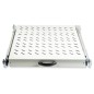 RIPIANO UNIVERSALE PER ARMADIO RACK 19" ESTRAIBILE SU BINARI TELESCOPICI 1 UNITA' GRIGIO 570 MM.