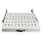 RIPIANO UNIVERSALE PER ARMADIO RACK 19" ESTRAIBILE SU BINARI TELESCOPICI 1 UNITA' GRIGIO 570 MM.