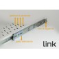 RIPIANO UNIVERSALE PER ARMADIO RACK 19" ESTRAIBILE SU BINARI TELESCOPICI 1 UNITA' GRIGIO 570 MM.