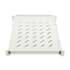 RIPIANO PER ARMADIO RACK 19" ALLUNGABILE 650 MM CON 4 AGGANCI GRIGIO
