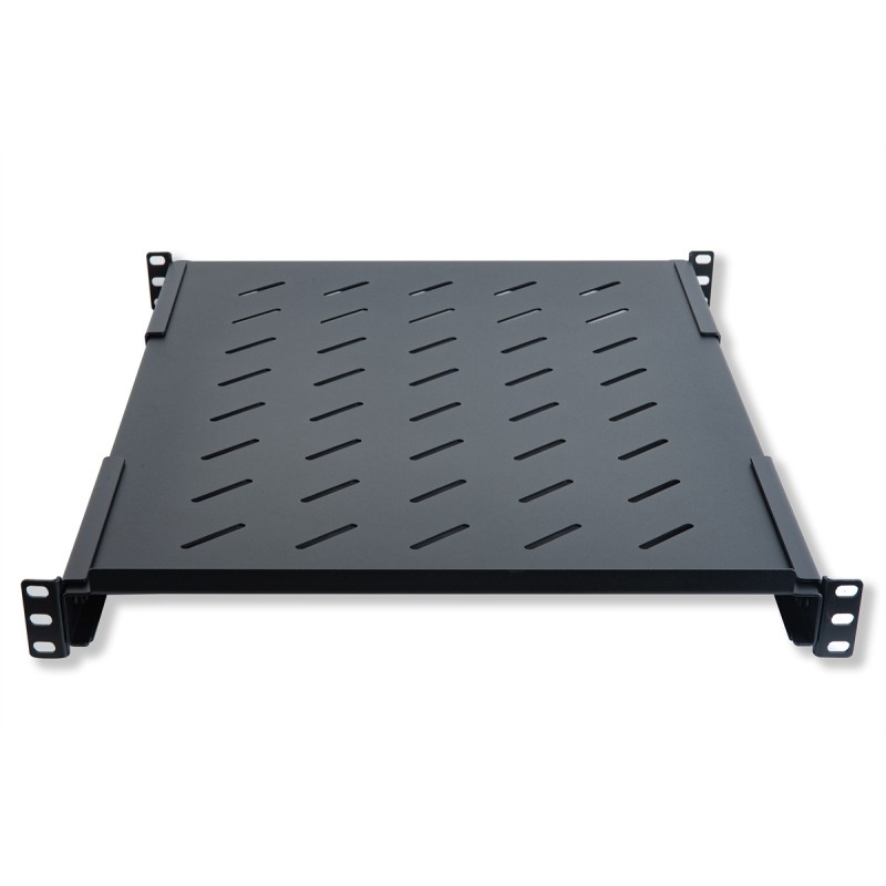 RIPIANO PER ARMADIO RACK 19" ALLUNGABILE 650 MM CON 4 AGGANCI NERO