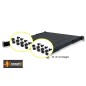 RIPIANO PER ARMADIO RACK 19" ALLUNGABILE 650 MM CON 4 AGGANCI NERO