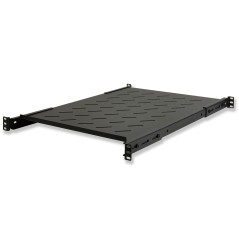 RIPIANO PER ARMADIO RACK 19" ALLUNGABILE 650 MM CON 4 AGGANCI NERO