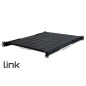 RIPIANO PER ARMADIO RACK 19" ALLUNGABILE 650 MM CON 4 AGGANCI NERO
