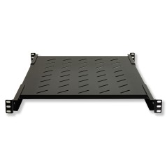 RIPIANO PER ARMADIO RACK 19" ALLUNGABILE 650 MM CON 4 AGGANCI NERO