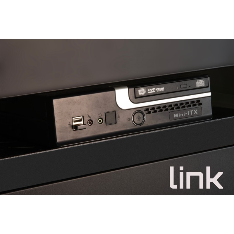 RIPIANO UNIVERSALE PER ARMADIO RACK 19" ESTRAIBILE SU BINARI TELESCOPICI 1 UNITA' NERO 650MM.